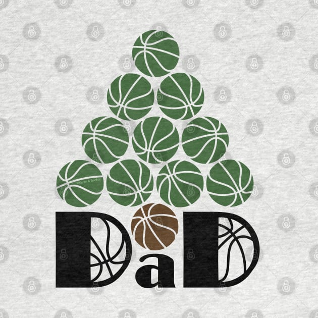 Dad Basketball Christmas Tree by Barthol Graphics